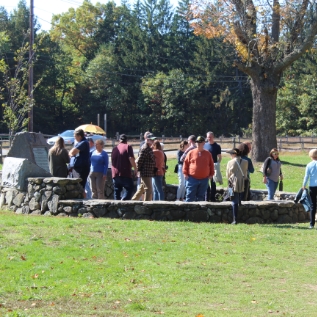 Candid tour photo on Minuteman Trail